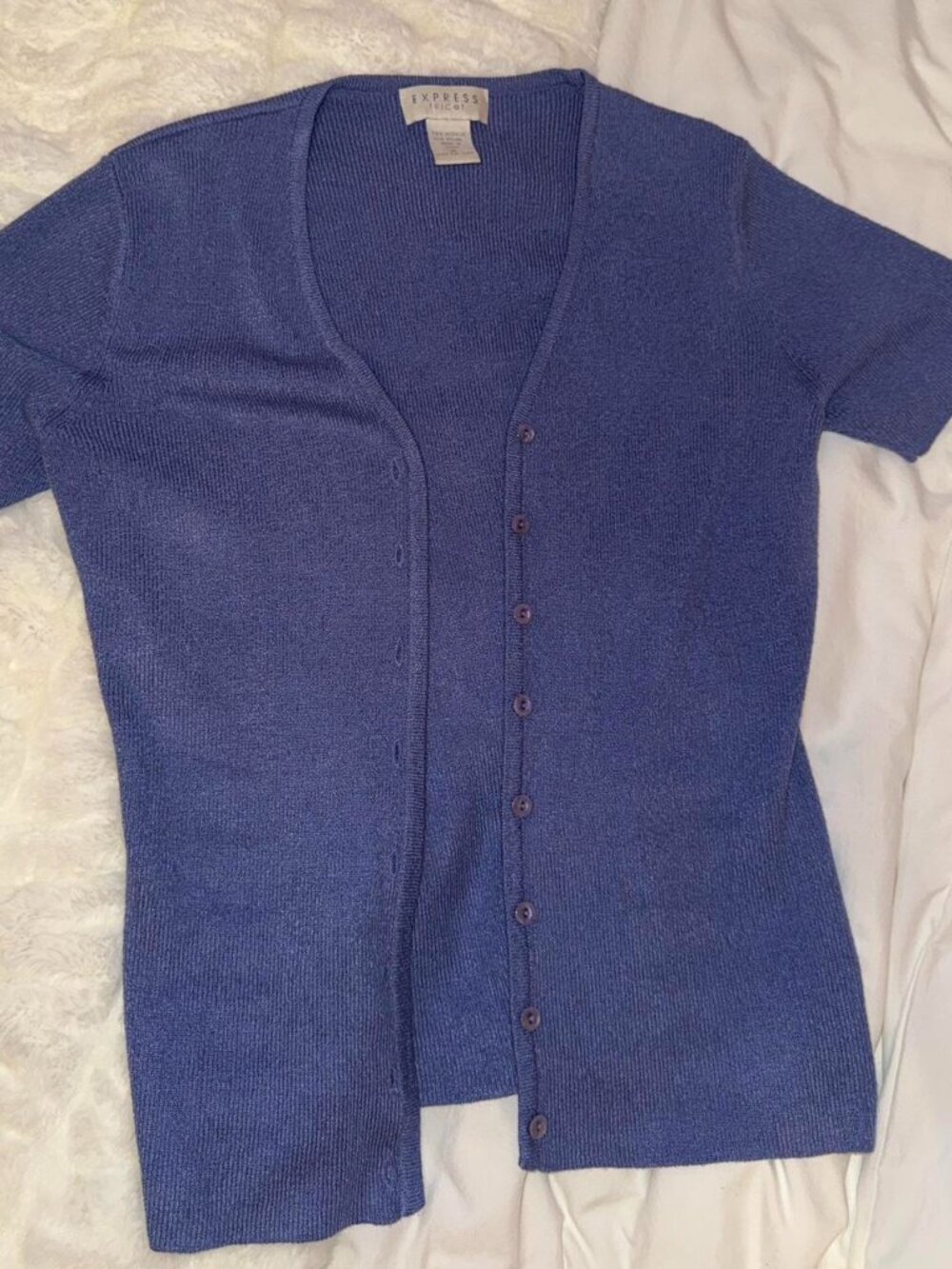 Express Women's Blue Cardigan